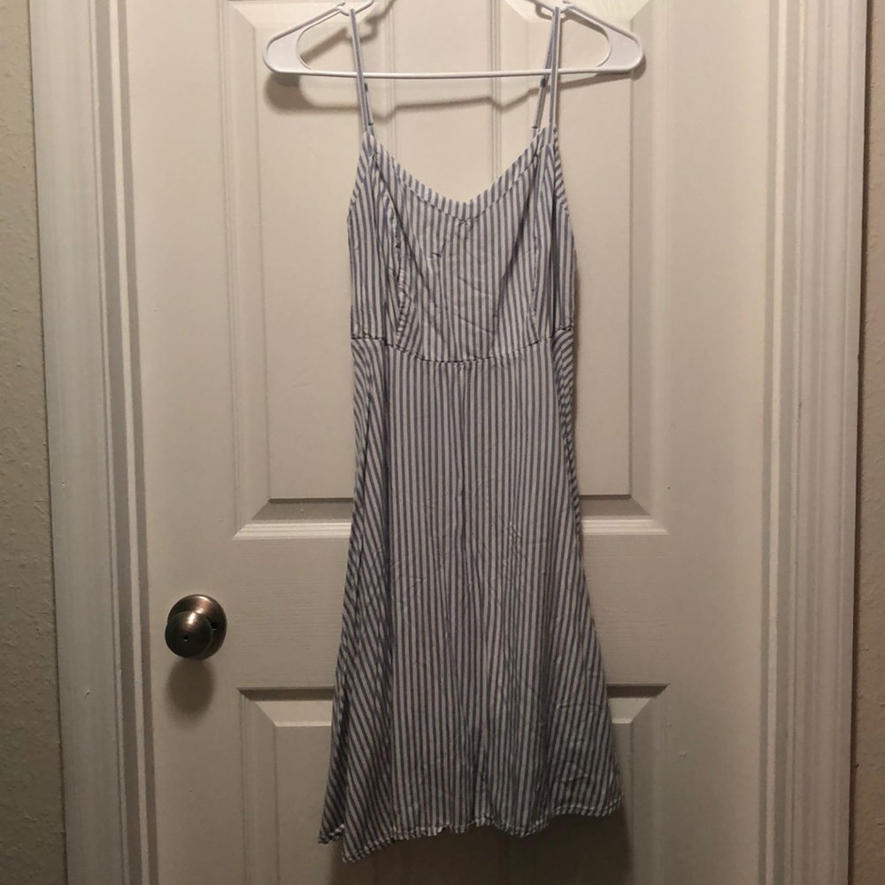 Light blue stripe dress